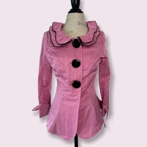 NWT Pink Wired Collar Blazer Small